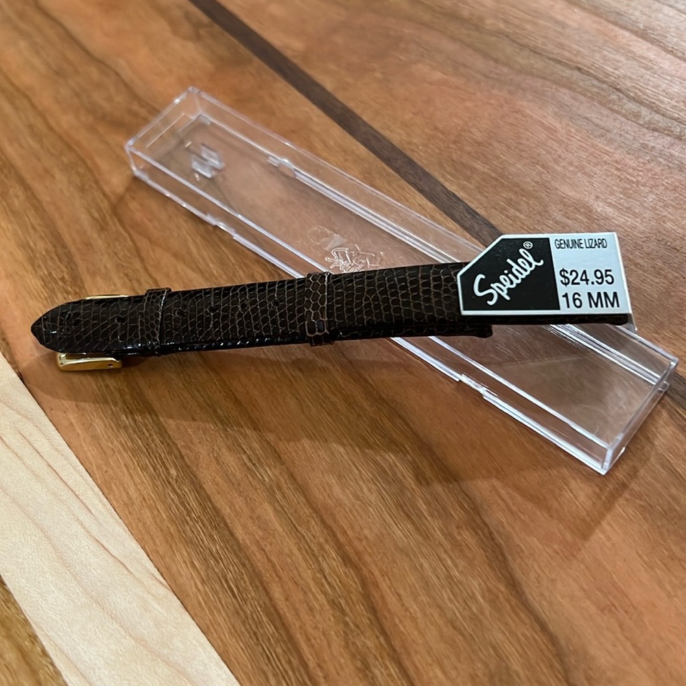 Speidel 16mm Brown Lizard Watch Band